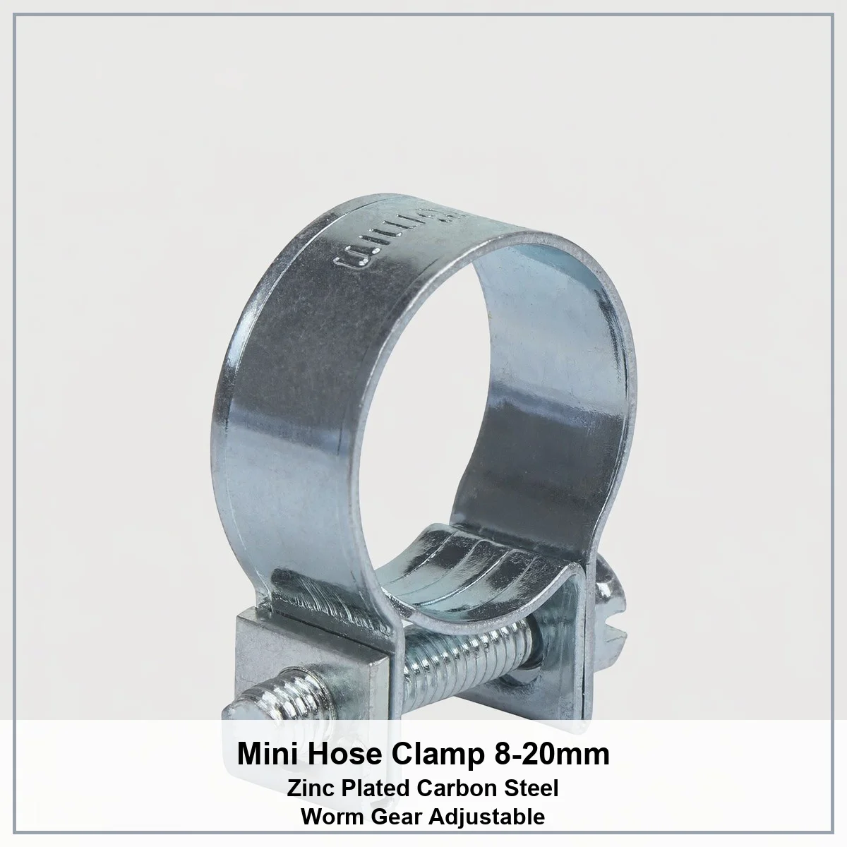 Mini Hose Clamps Carbon Steel Galvanized Adjustable Worm Gear Fuel Tube Water Pipe Ventilation Clips 8-20mm Fasteners