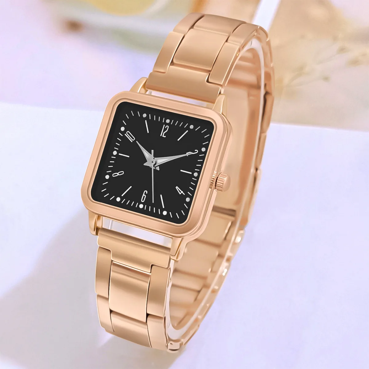 Luxury Women Watches Business Alloy Strap Wristwatch Ladies Quartz Watch Luminous Square Clock Gift Montre Femme Relogio