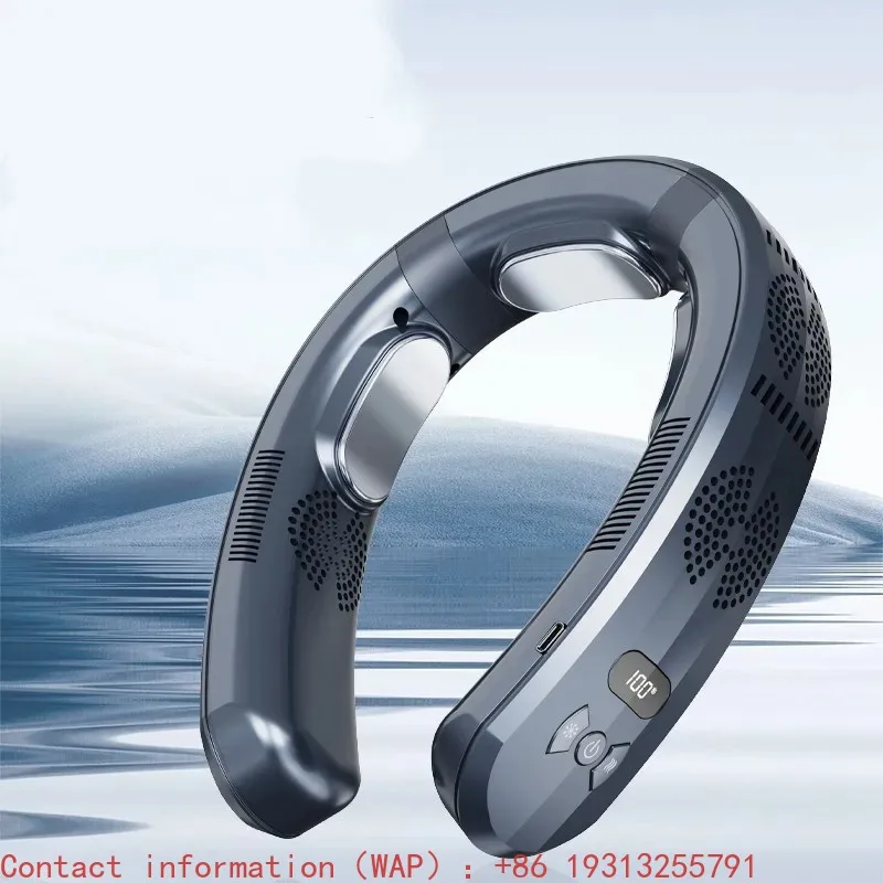 

【Best-selling】6000mAh Vaneless Hanging Coolify And Warm Portable Air Conditioner Fan Portable Mini Personal Lazy Outdoor Wearabl