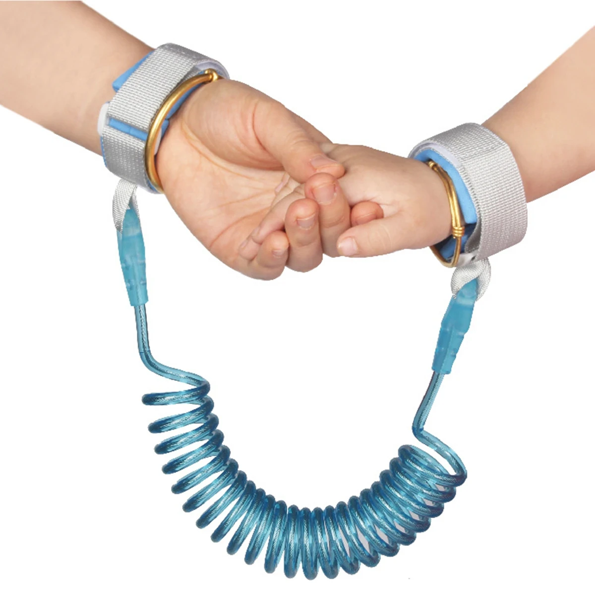Pulsera antipérdida para bebés y niños pequeños, pulsera antidesprendimiento para viajes, cuerda de tracción con resorte de contracción de 2 m, antipérdida