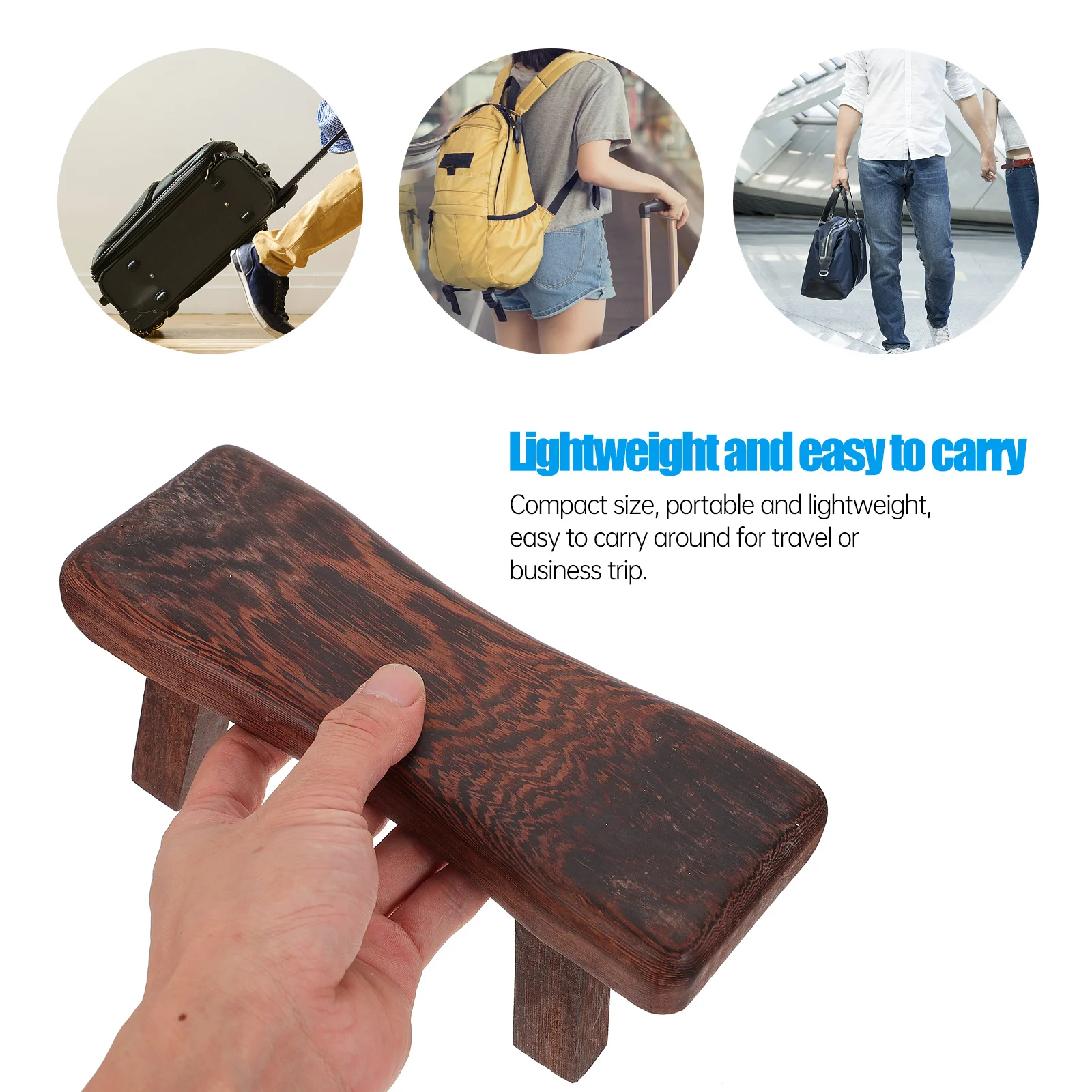 1pc Hard Wood Cervical Neck Support Health Sleeping Pillow Ergonomic Natural Wood Pillow For Home Office Travel Use - Image 6