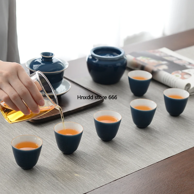 Porcelain Tea Set Teaware Aesthetic Display Kung Fu Tea Pot and Cup Set Portable Gift Box Tetera Porcelana Teaware Sets BG50TS