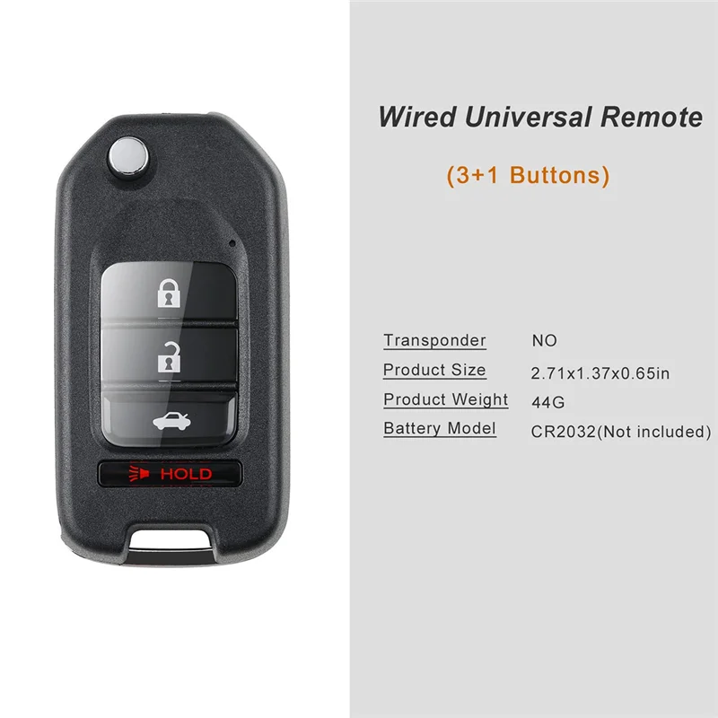 

For Xhorse XKHO01EN Universal Car Key Fob Flip 3+1 Button For Honda Type For VVDI Key Tool
