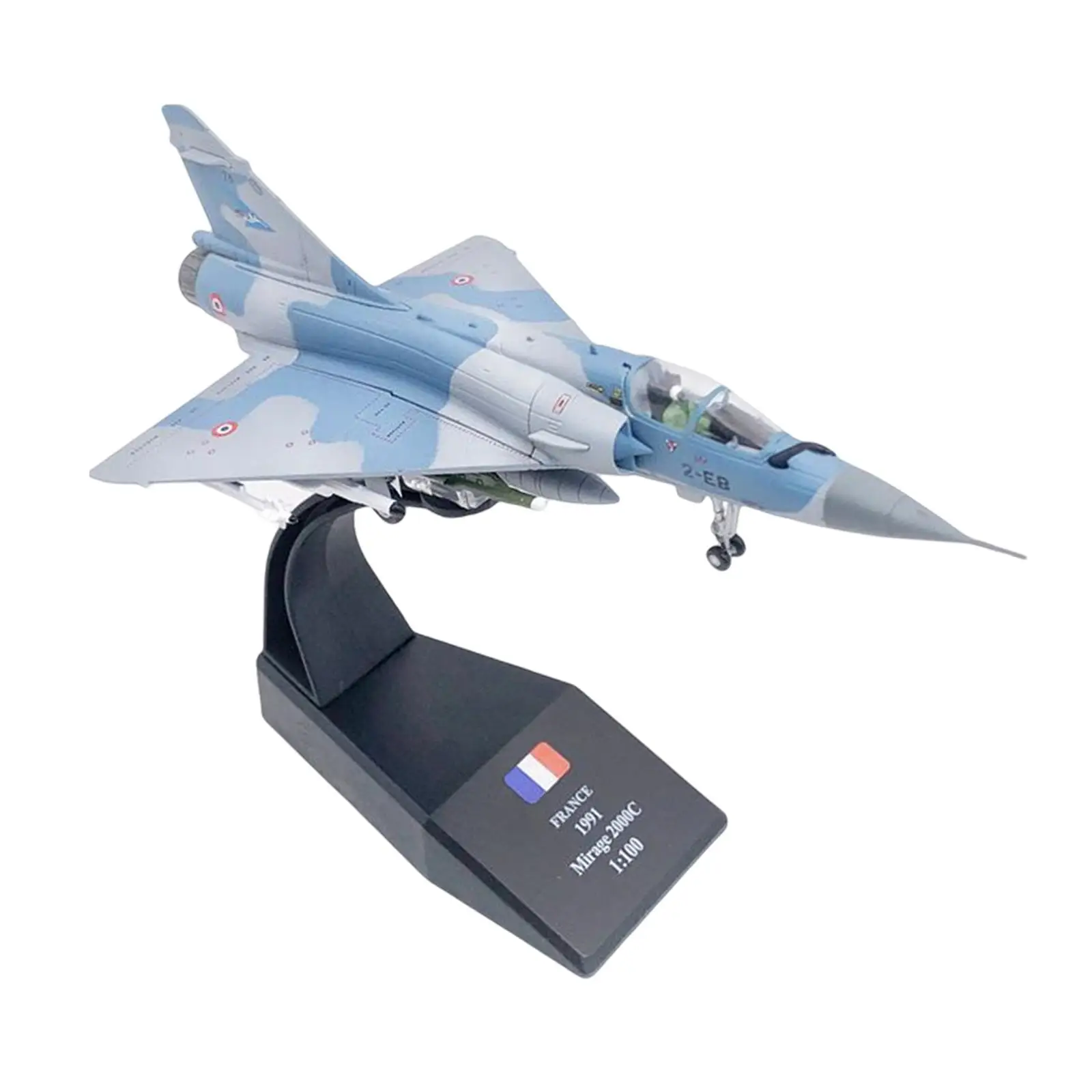 1:100 2000 Fighter Airplane Model with Stand, Ornaments Miniature