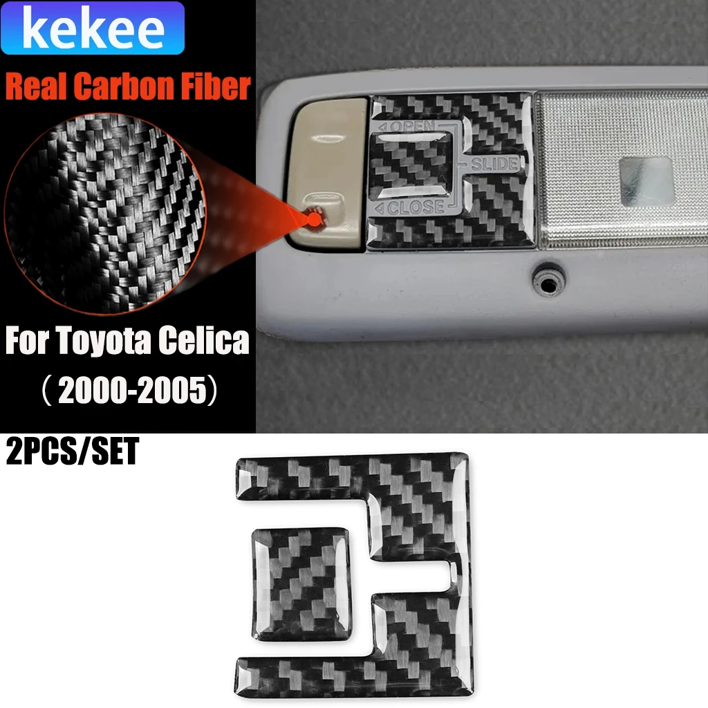 

Carbon Fiber Car Accessories Headlight Switch Panel Modified Interior Trim Cover Soft Sticker For Toyota Celica 2000-2005