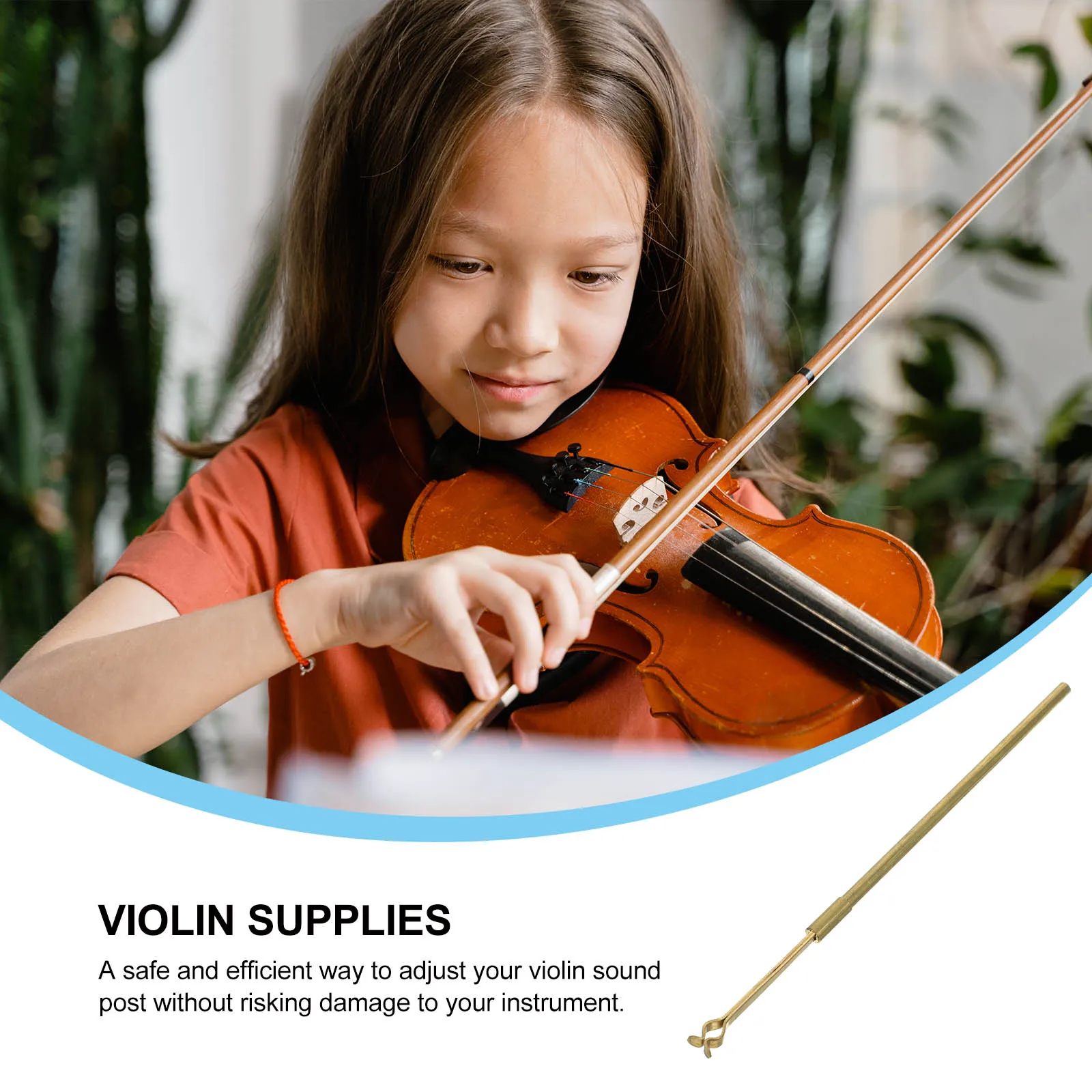 

1pcs Sound Post Clamp Brass Violin Tool Luthier Supplies Musical Instrument Repair Sound Column Clip Retriever Clamps