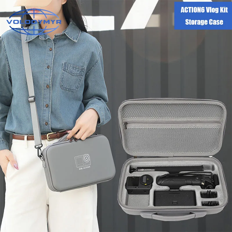 

VOLODYMYR Storage Bag for DJI Osmo Action 6 Hard Portable Carrying Case Anti-Scratch Box Protective Case for Action6 Accessories