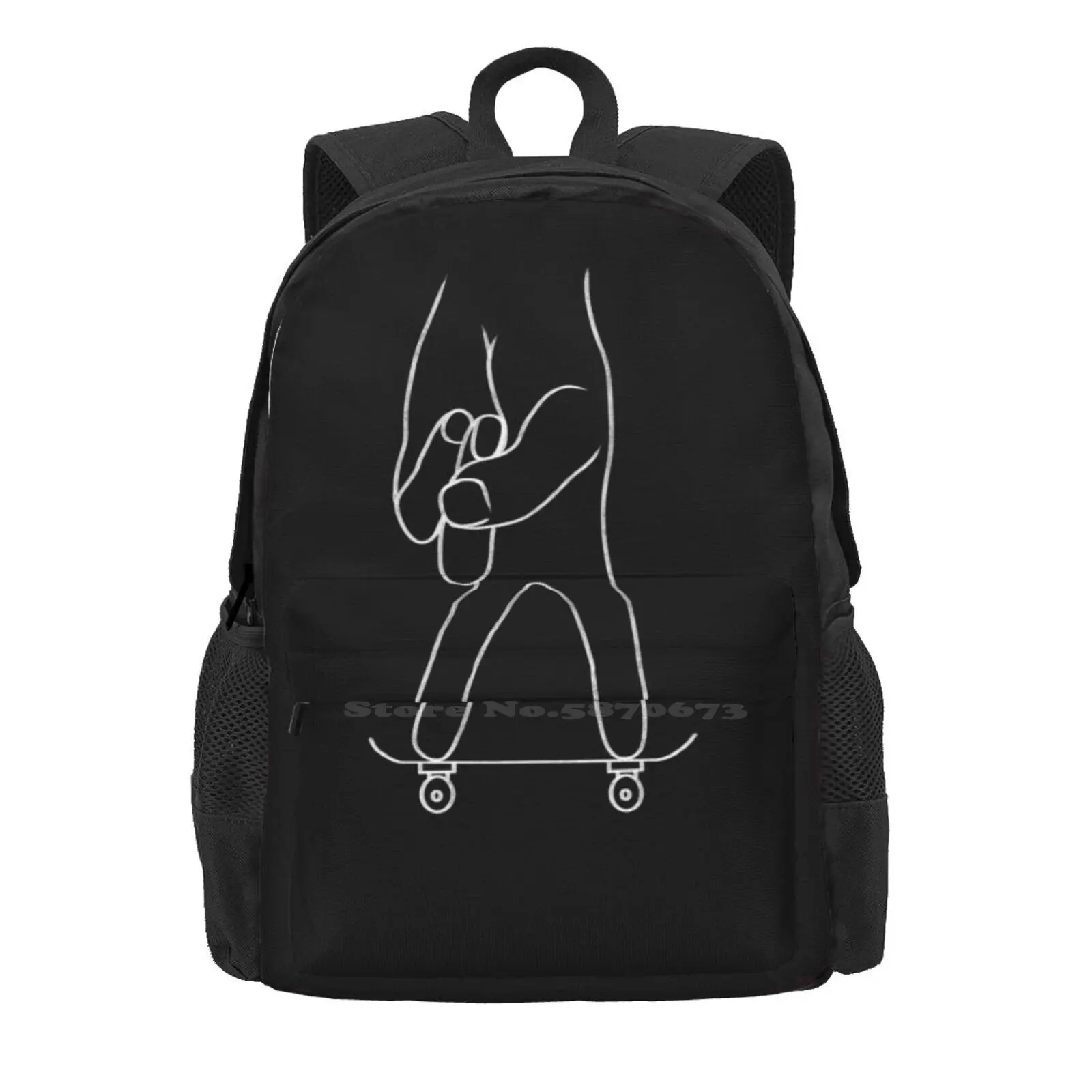 Fingerboard School Bags For Teenage Girls Laptop Travel Bags Skate Board Skateboards Peace Fingers Fingerboard Skateboarding