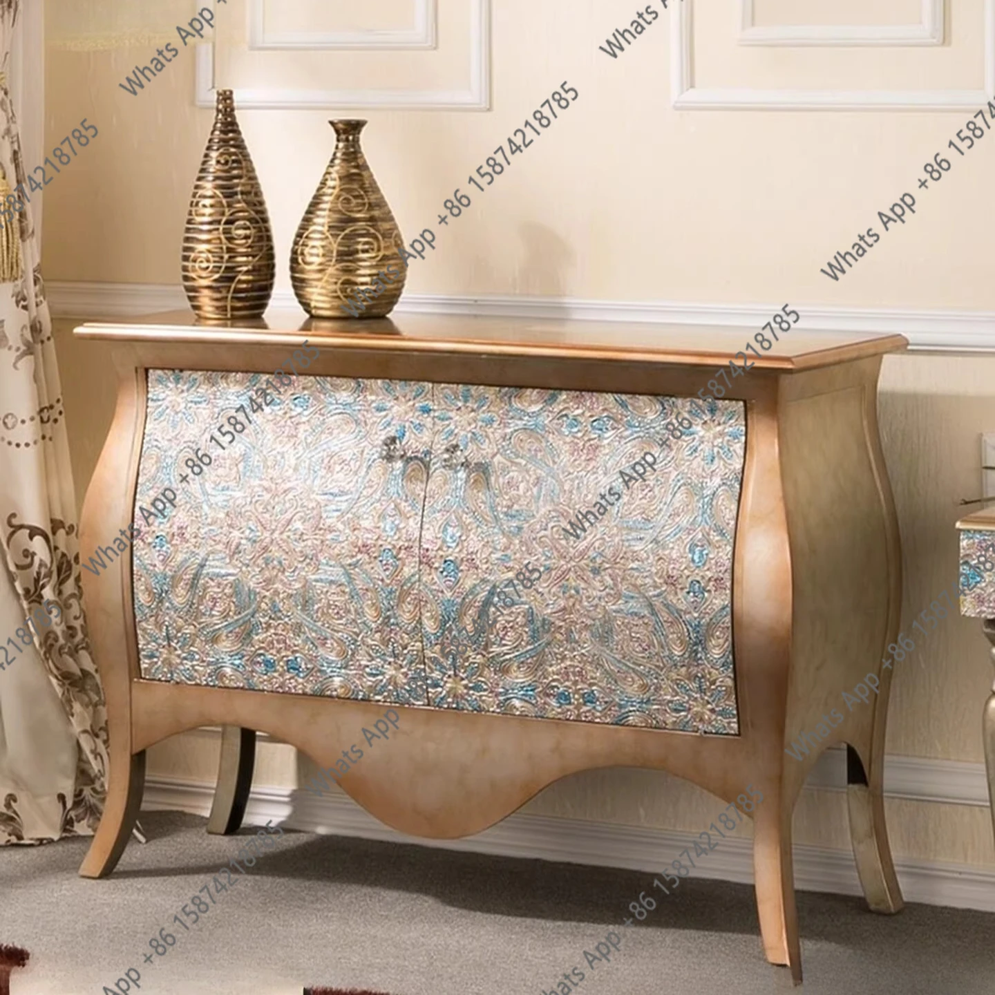 

Входной светильник в европейском неоклассическом стиле, роскошная двухдверная перегородка, шкаф для прихожей, гостиная, резное украшение, шкаф для хранения