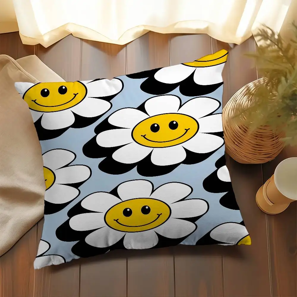 مبتسم ديزي نمط وسادة غطاء أريكة غطاء الوسادة غرفة المنزل الديكور الأطفال هدية