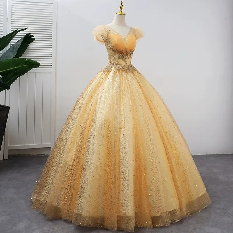 فستان أداء الامتحان الفني للطلاب فستان سهرة ملون أنثى صوت الموسيقى الجمال المضيف بنغ بنغ فستان سهرة البيانو المضيف استوديو