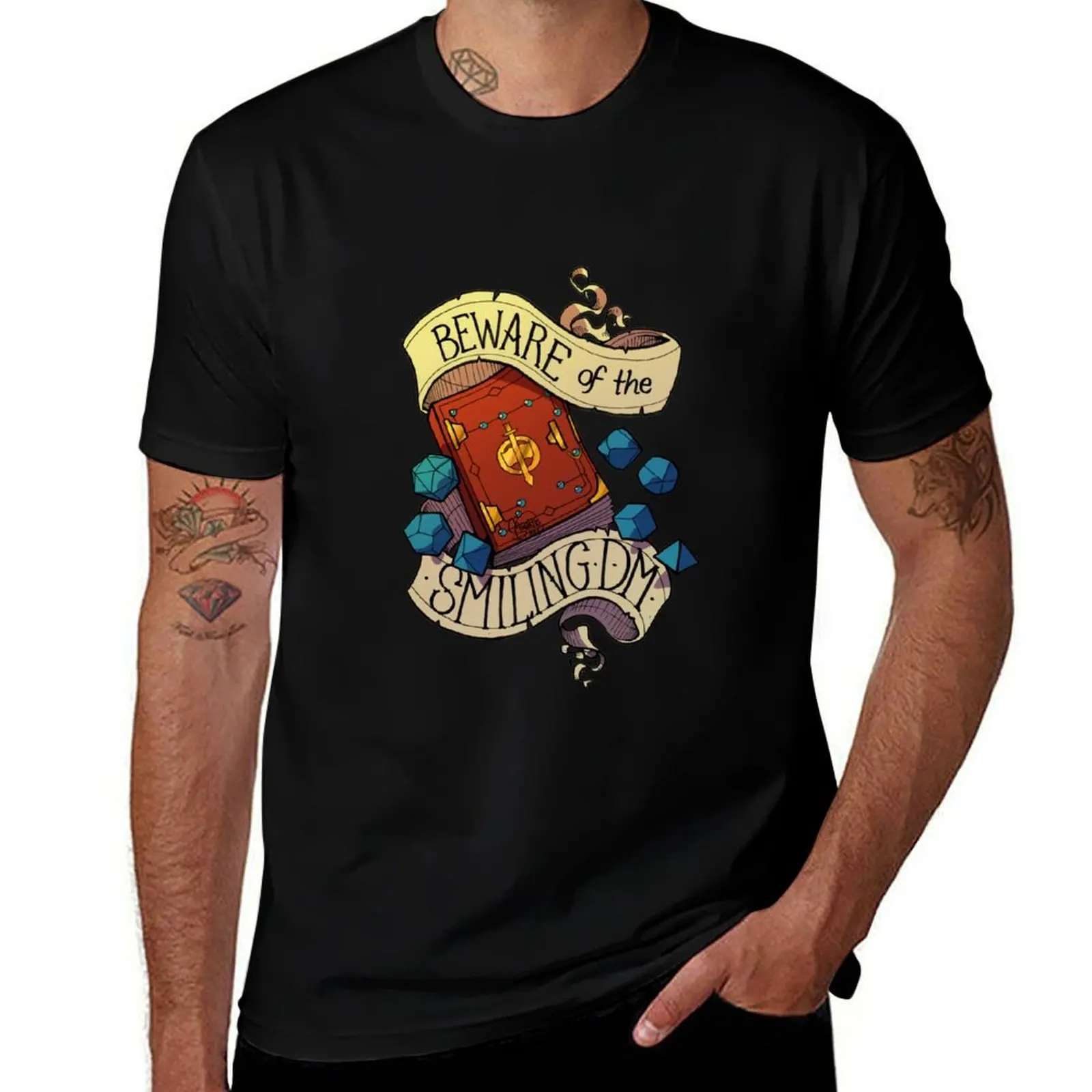 Beware of the Smiling Dungeon Master T-Shirt Work Basic Short Sleeve Top T-Shirt
