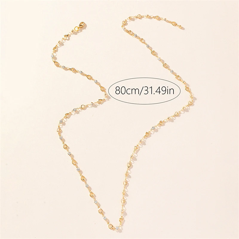 1Pc Fashion Colorful Glass Long Y-shaped Necklace Metal Collarbone Chain Gold Silver Color Tassel Necklace Party Body Jewelry image 6