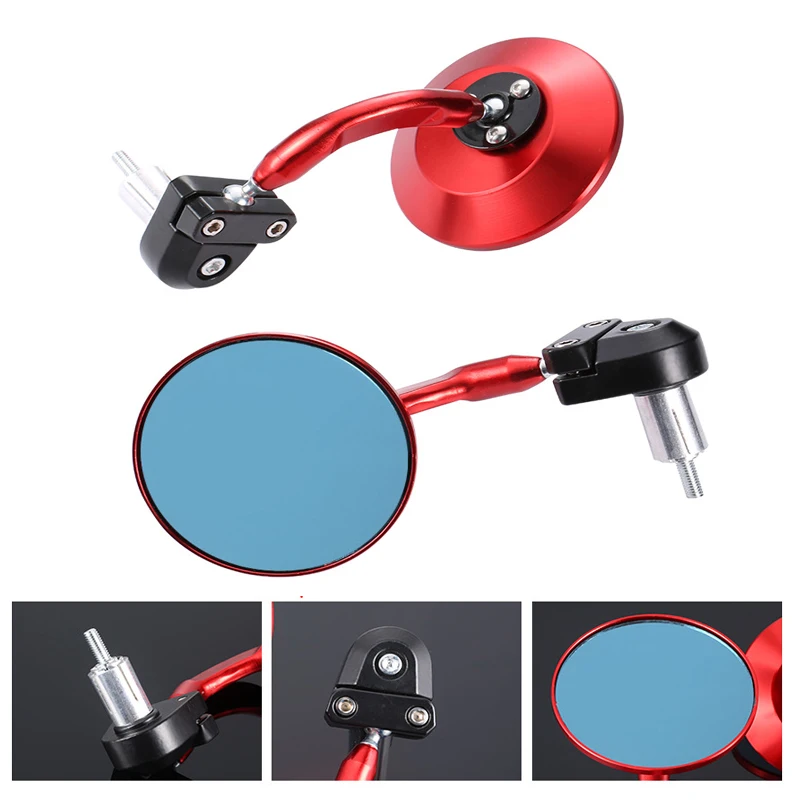 

Универсальный алюминиевый руль мотоцикла с ЧПУ, ретро боковые зеркала заднего вида, синее стекло для уличного мотоцикла