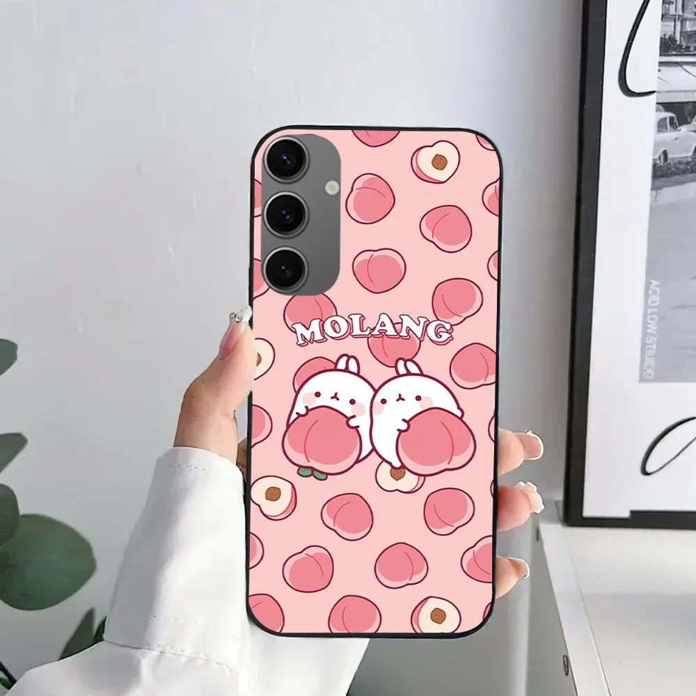 Cartoon M-Molang Phone Case For Samsung Galaxy S21 S22 S23 S30 Note 10 20 Plus Lite FE ULTRA Shell
