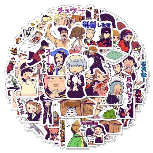 Imagen 1 del producto Pegatinas de Anime Persona Amamiya Ren Akechi Goro, papelería para niños, colección de mensajes para estudiantes, regalo para Amiga, teléfono impermeable Diy