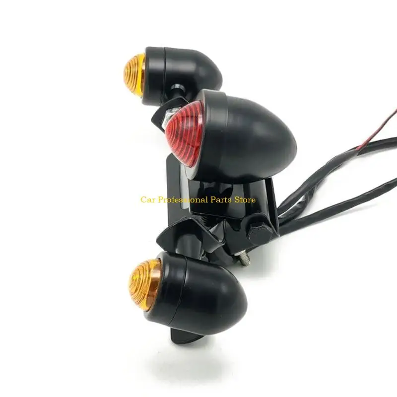 

R53D 1 Pack Motorcycle Tail Brake Light with License Red Stop Tail Light