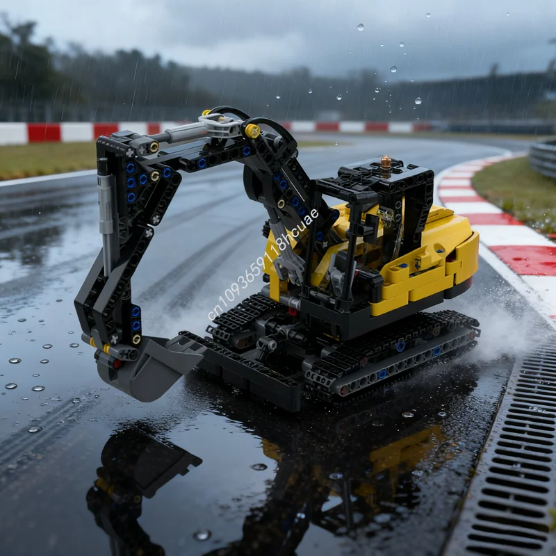 ตัวต่อรถขุดขนาดเล็ก 553 ชิ้น แบบจำลองทางเทคนิค ของขวัญคริสต์มาส ของเล่นสถาปัตยกรรม DIY ตัวต่อสร้างสรรค์ ของขวัญวันเกิดสำหรับเด็ก