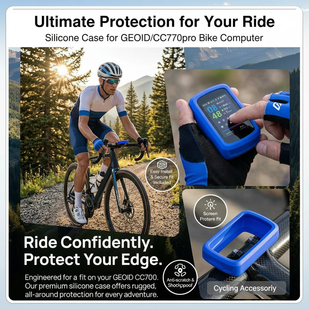 

Силиконовый чехол для велосипедного компьютера GEOID CC700 CC700pro, защитный чехол с защитой экрана, защита от царапин, аксессуары для велоспорта