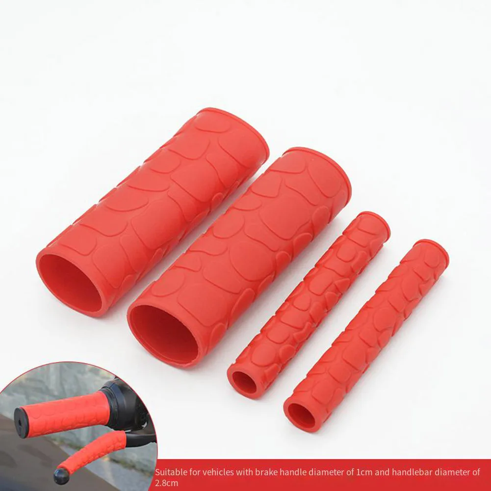 Soft rubber motorcycle handlebar grip protector silicone brake handle cover weather resistant anti slip comfortable grip