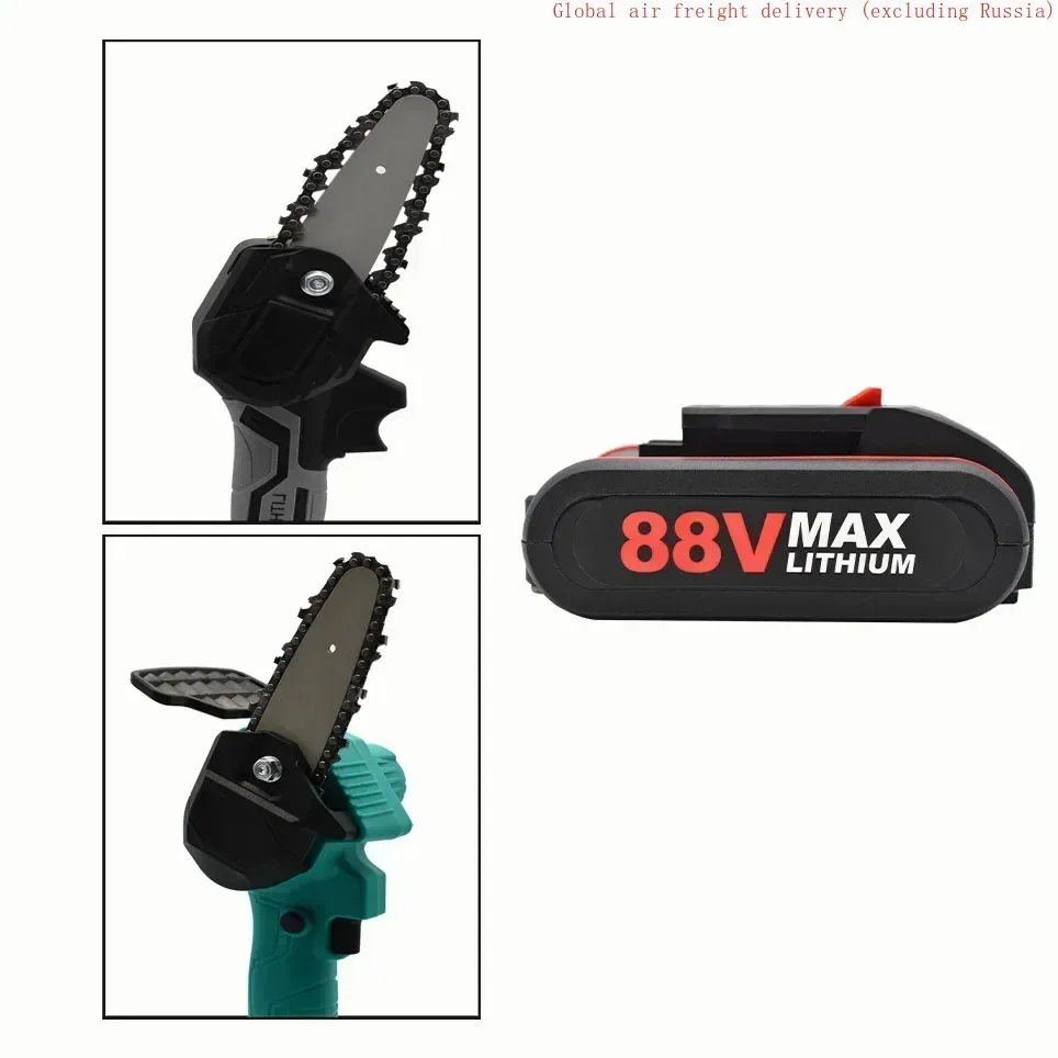 88VF electric pruning saw,one handed electric saw,logging electric chain,18650 rechargeable lithium battery, 21V lithium battery