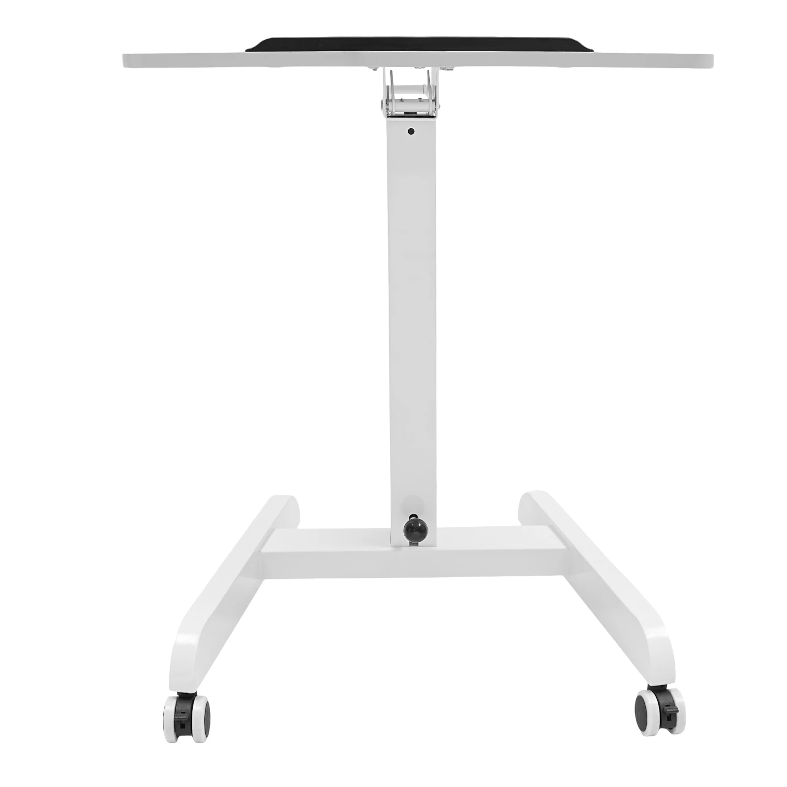 Verstellbare Stand-up-Arbeitsstation mit pneumatischer Höhenregelung, Multi-Winkel-Desktop, 4 Räder mit Bremsen, Eisenrahmen