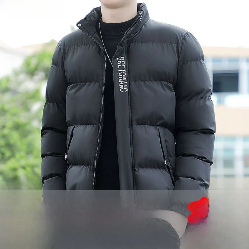 

Мужская хлопковая куртка Thiened down, зимняя теплая верхняя одежда ort Sle Faionable Bread Clothes, хлопковое пальто с узлом