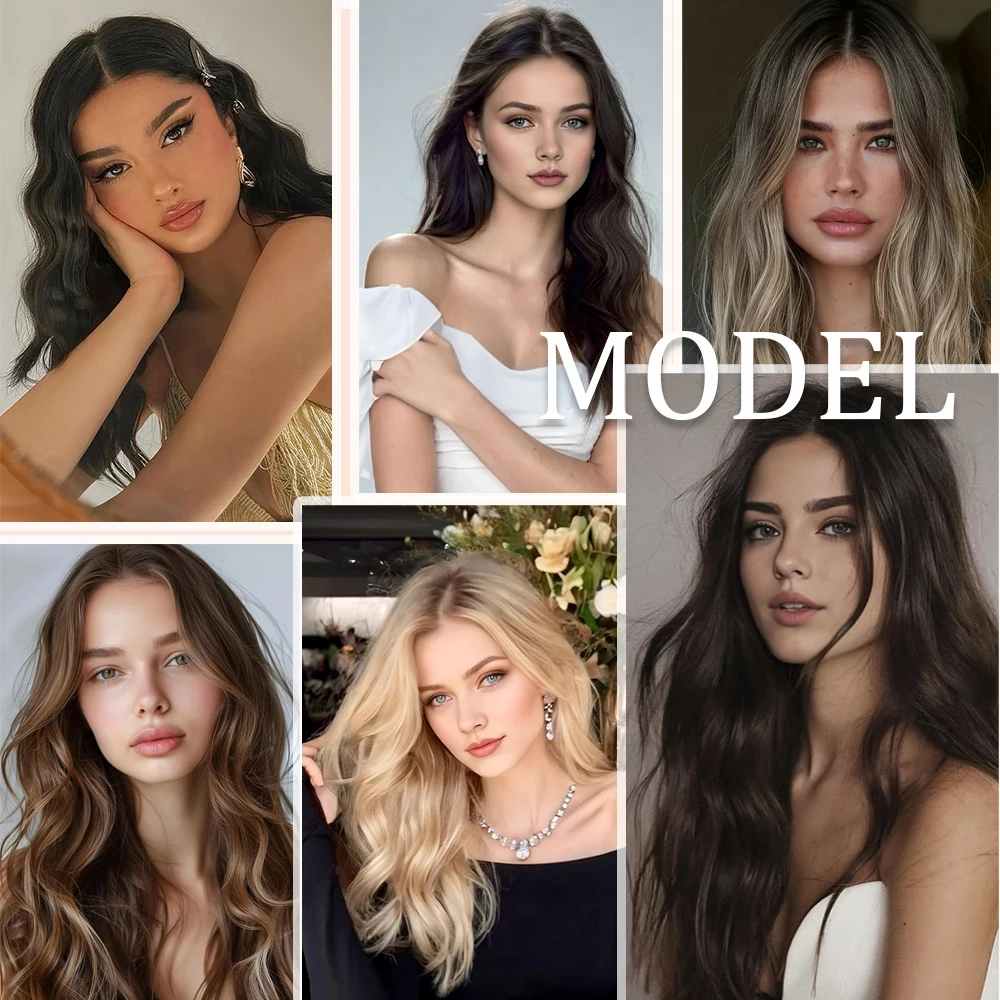 الشعر الاصطناعية الانفجارات ثلاثية الأبعاد غير مرئية سلس رئيس الشعر تموج الماء الشعر الانفجارات الهوائية رئيس العلوي الألياف الطبيعية 3 كليب في هيربيسي #5