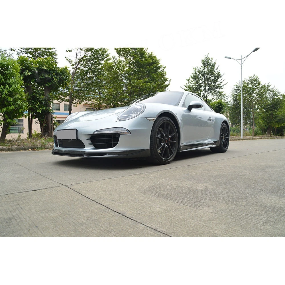 

CKMUUER Carbon Fiber Side Skirts for Porsche 911 991 GT3 Carrera 2012 - 2015 Door Bumper Lip Trim Cover Aprons Car Body Kits