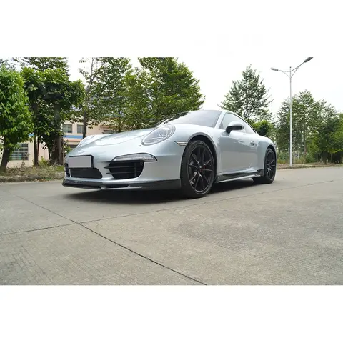 포르쉐 911 991 GT3 카레라 2012-2015 도어 범퍼 립 트림 커버 에이프런 차체 키트용 CKMUUER 카본 파이버 사이드 스커트