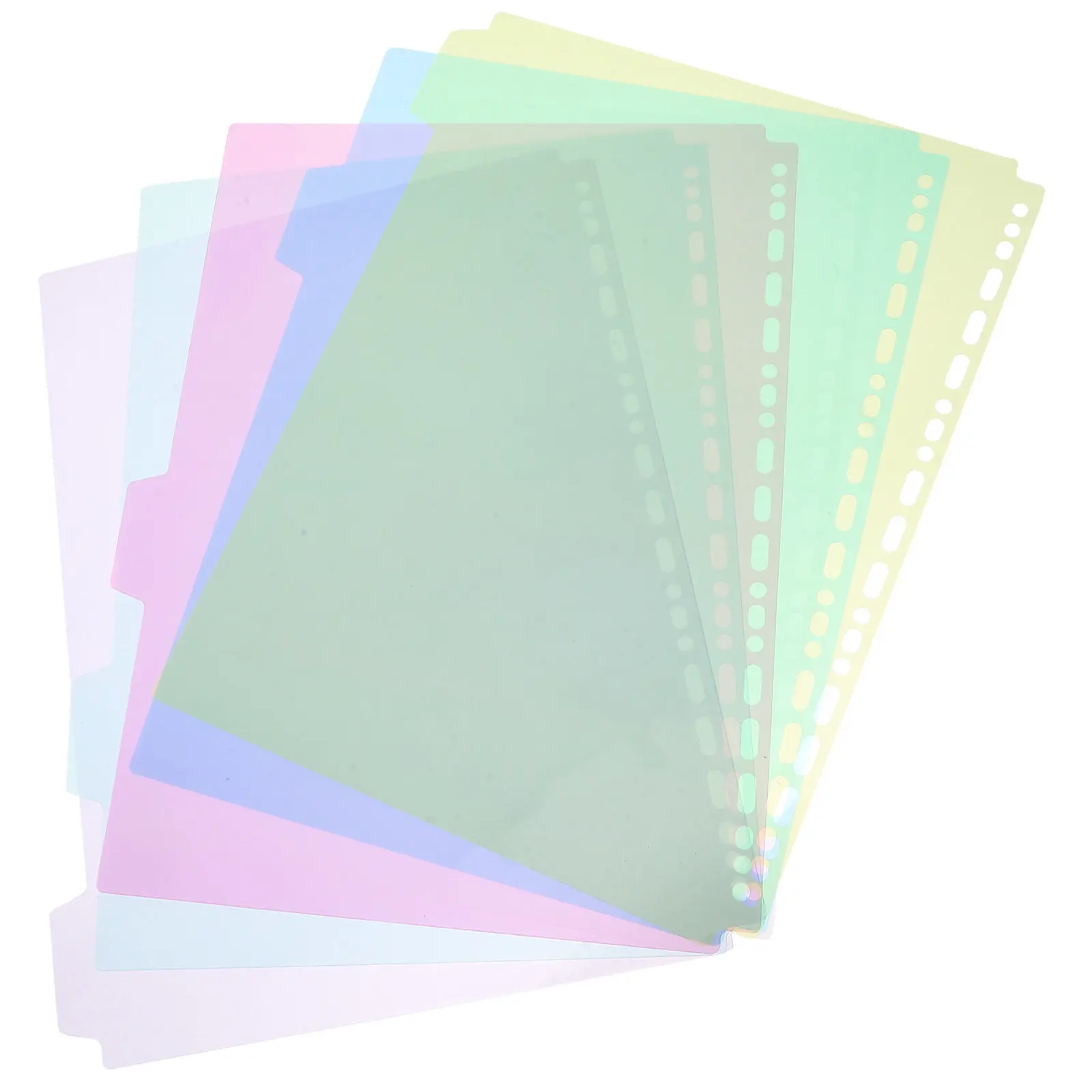 

6Pcs File Dividers A4 Index Divider Sheets for Quick Document Organization Sturdy PP Tabbed Dividers for Office School Home Use
