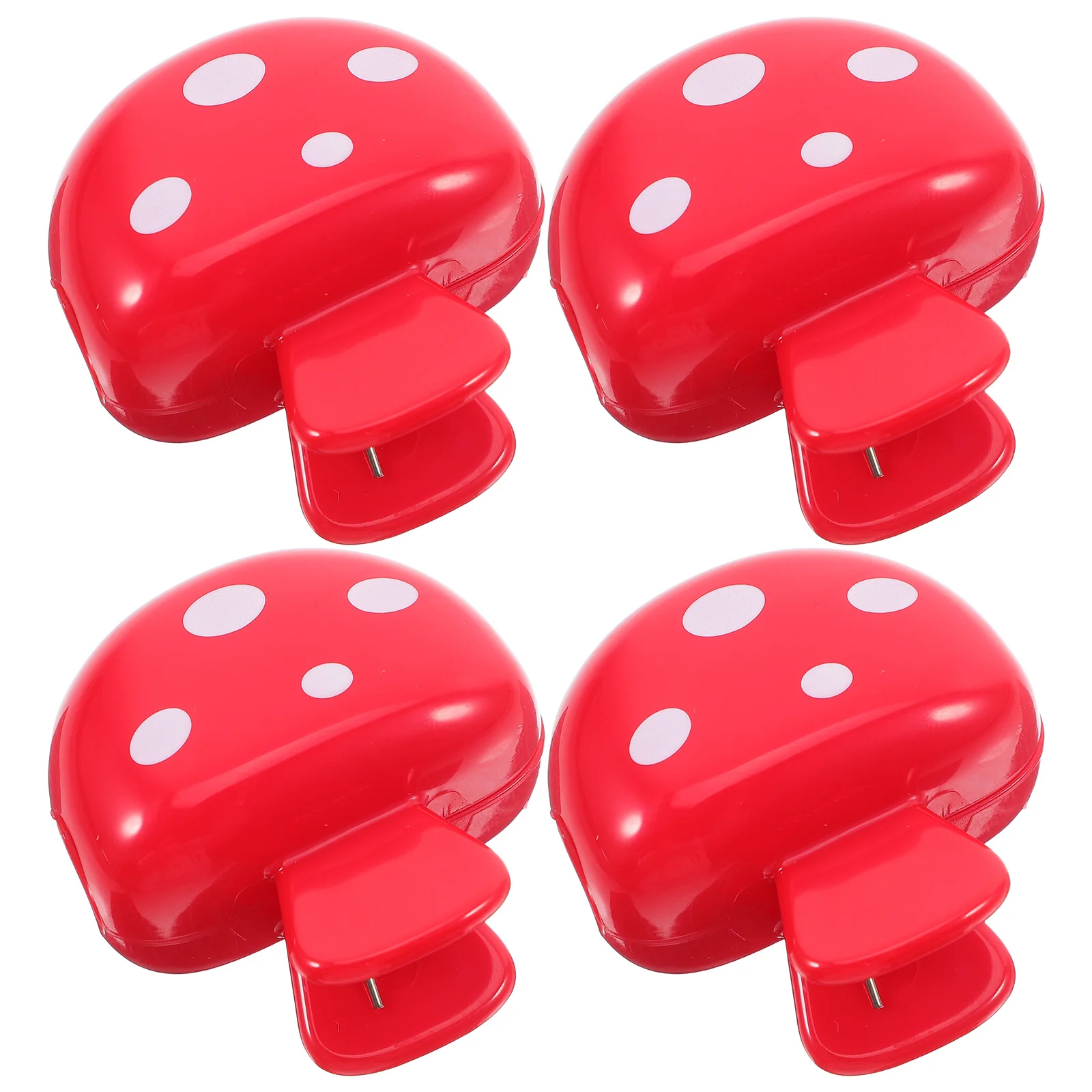 

4Pcs Travel Toothbrush Head Covers Mushroom Design Dustproof Protective Plastic Clip Portable Travel Camping Use