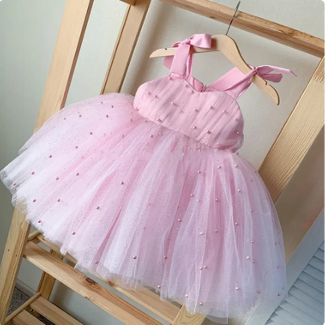 Vestidos de niña de las flores, traje de princesa de malla, Piano, boda, primera comunión, cumpleaños, fiesta, banquete, celebración, princesa