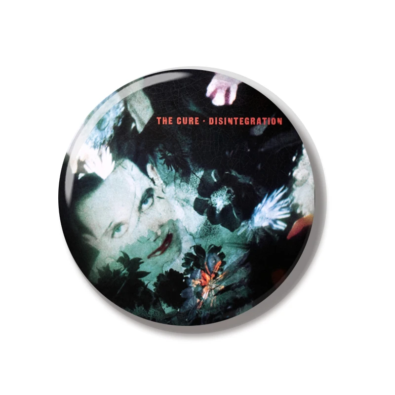 44MM Cure Disintegration Album Cover Pin Soft Button Pin Jewelry Creative Badge Cartoon Brooch Lapel Pin Bag Backpack Decoration