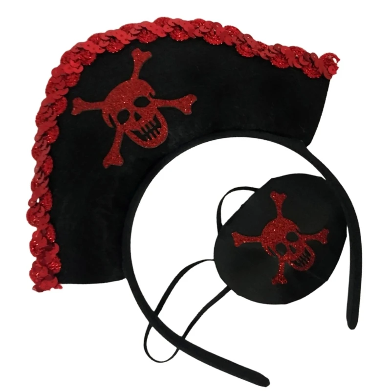 Diademas pirata, accesorios para fotos, parche en Halloween, diademas para fiesta, diademas divertidas para