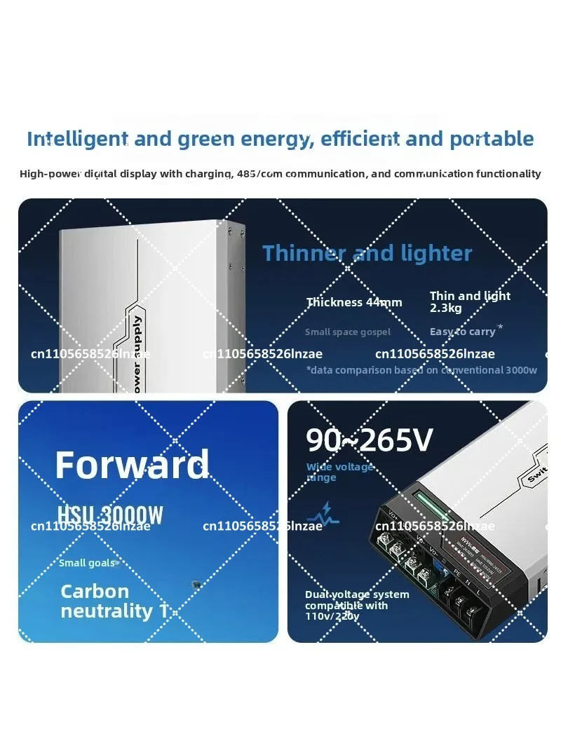 24V 83A 2000W Mini AC-DC Adjustable Switching Power Supply with CC/CV for LED Strip, 3D Printer, CNC