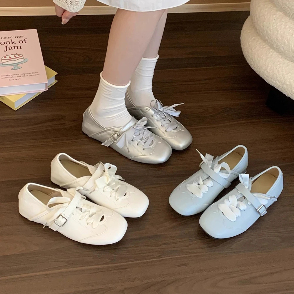

Women Sneaker Bow Ballet Dance Mary Jane Shoes Summer Autumn Fashion New Dress Designer Shoes Casual Shallow Footwear