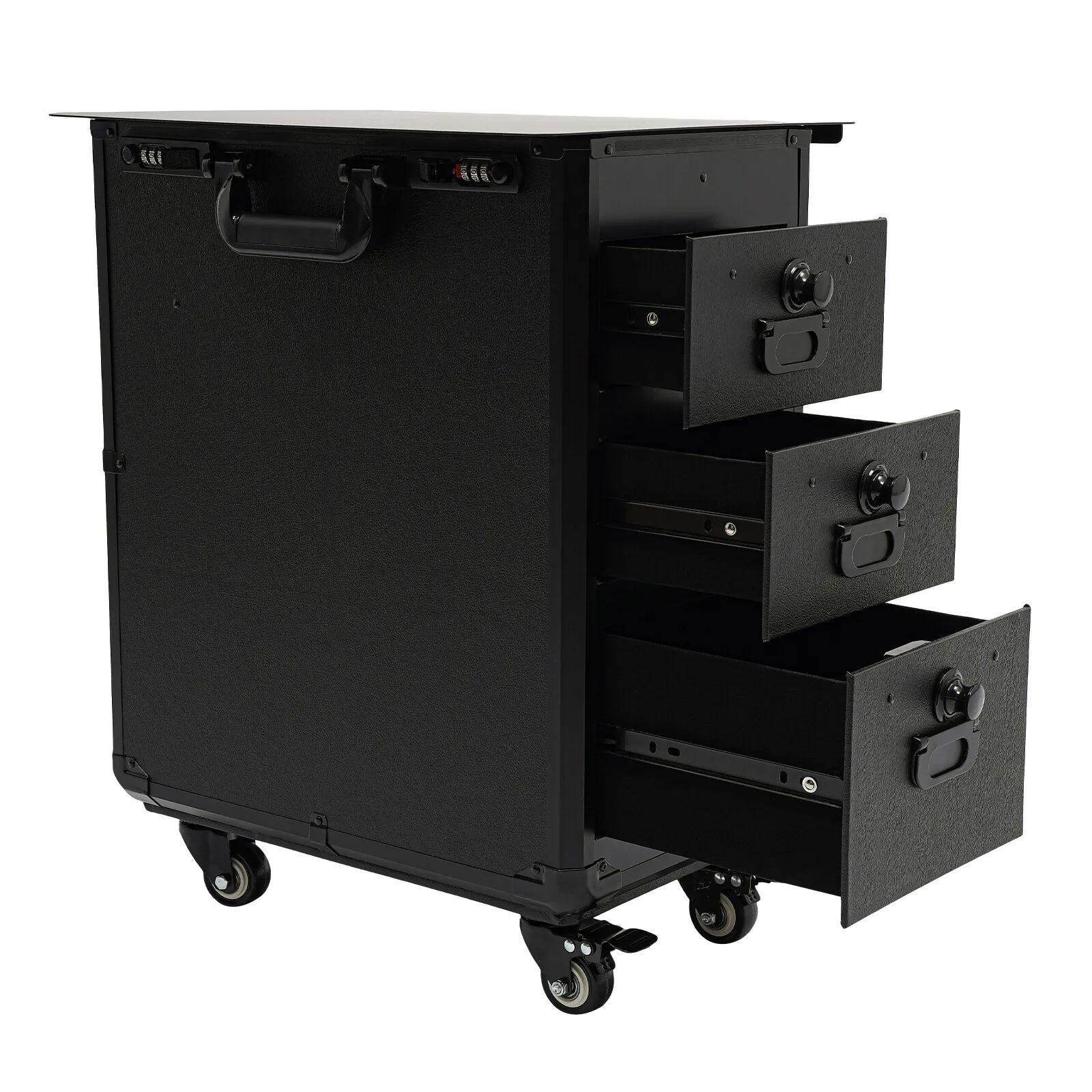 Rolling Makeup Case with Combination Lock Makeup Case 20kg Load with 4 Universal Wheels view 5