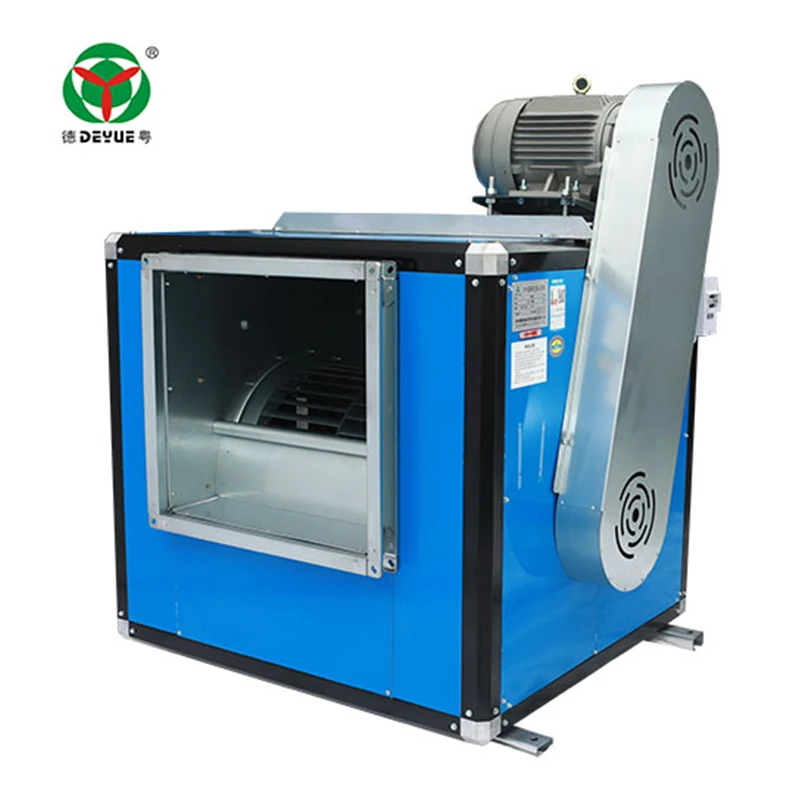 Deyue 15 Inch 4KW Mute High Efficiency Iron Cabinet Centrifugal Fan OEM Commercial Kitchen Exhaust Ventilation Fresh Air Machine