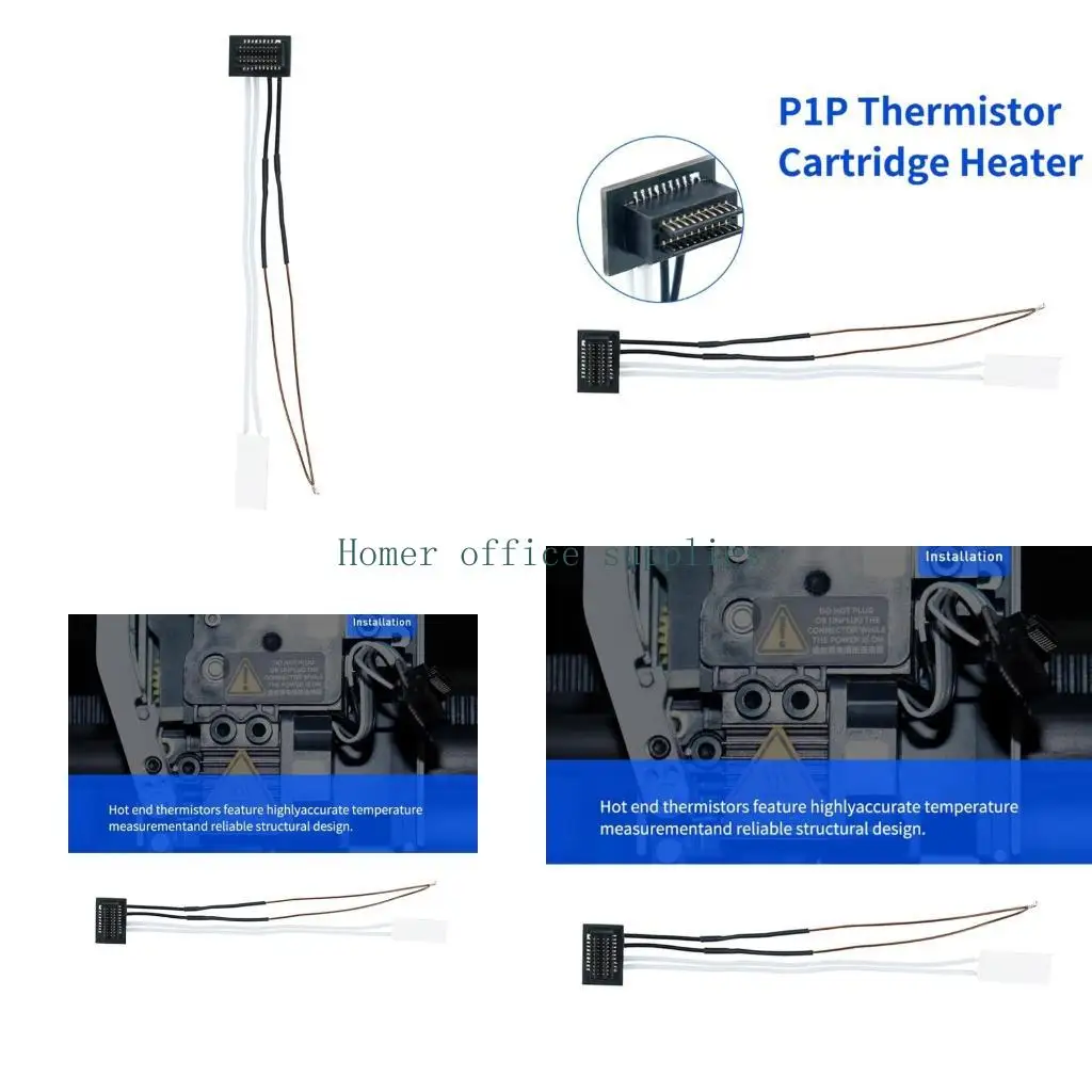 

K43B P1P P1S Thermistor Ceramic Cartridge Heater for 3D Printing Hotend