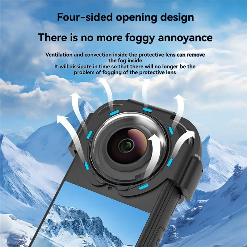 ABDE-For Insta 360 X4 Air Camera Accessories Clip-On Lens Protectors Lens Guards For X4 Air Protector Caps
