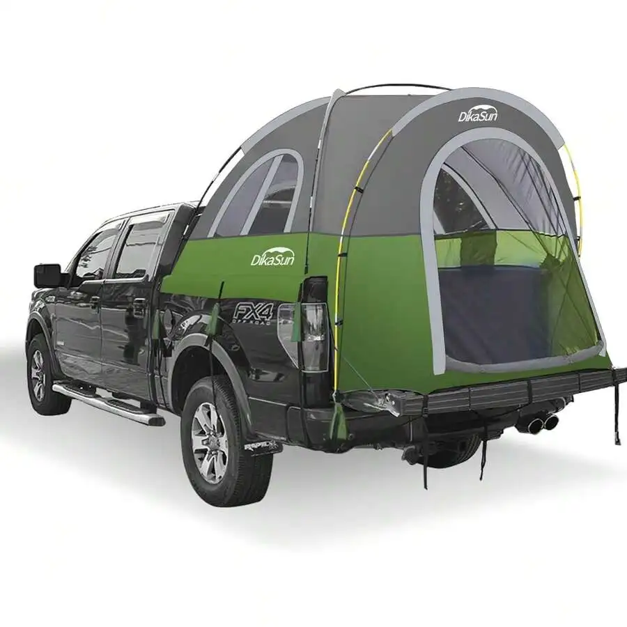 Truck Bed Tent,Waterproof PU3000mm Truck Tent, Tear-Resistant Potable Pickup Tent For 2 Person Camping And Outdoor With 3 Window