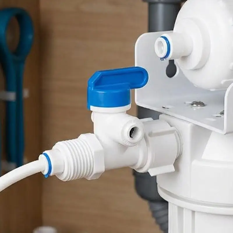 1/2'' Thread To 1/4 3/8 Tube Water Adapter RO Feed Ball Valve Faucet Water Filter Reverse Osmosis System For Water Purifier Tap