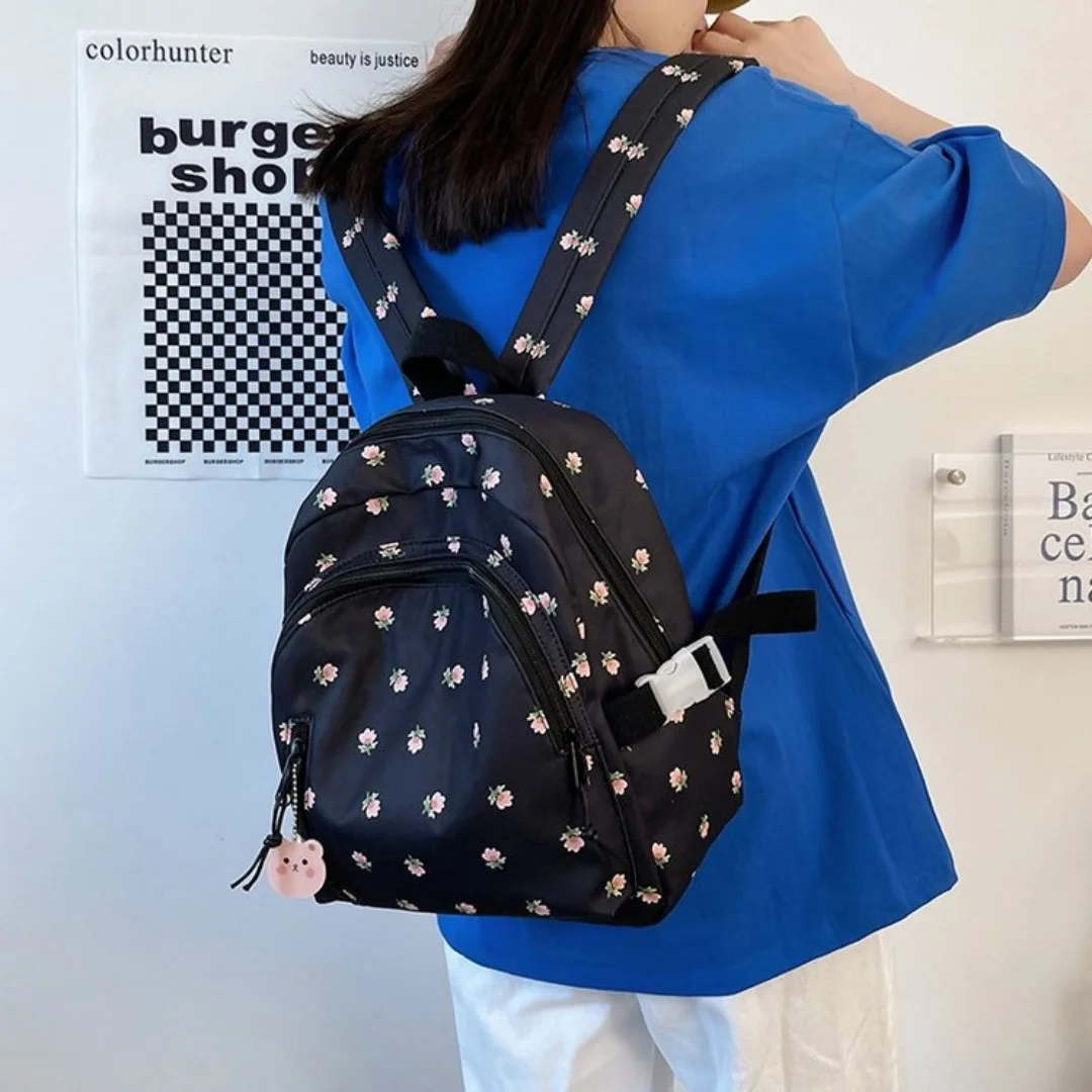 

Student Bag Nylon Mini Backpack Elementary School Backpack Multifunctional Printed Small Backpack For Work School Gift