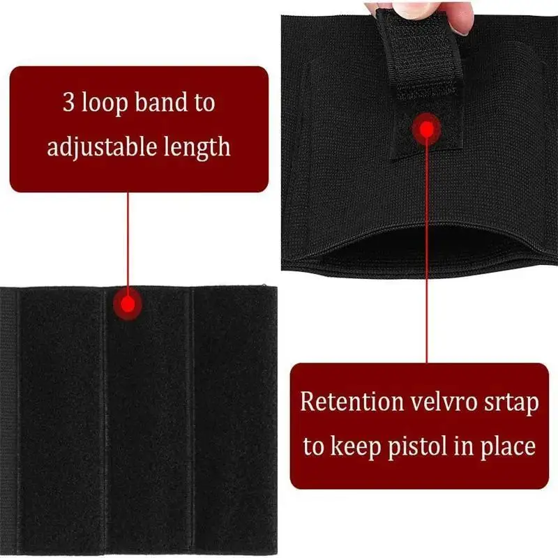Universelles Knöchel-Beinholster Pistolen-Tasche Verdecktes Trageholster Rechts Links Beinriemen Waffen-Outdoor-Ausrüstung – Detail 5