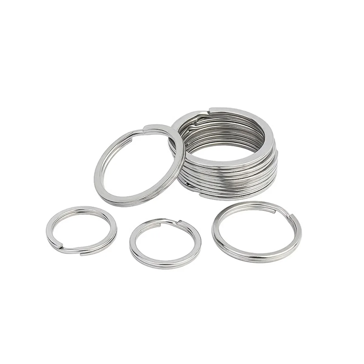 304 Stainless Steel Double Ring Flat Double ring Stainless Steel Connecting Rings Key Ring Doll rings