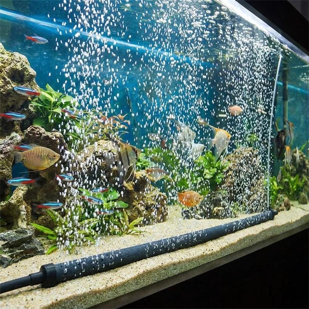 Aquarium Bubble Wall / Air Curtain Tube: Long Air Diffuser for Decorative Oxygenation, Super Quiet & Efficient for Fish Tanks