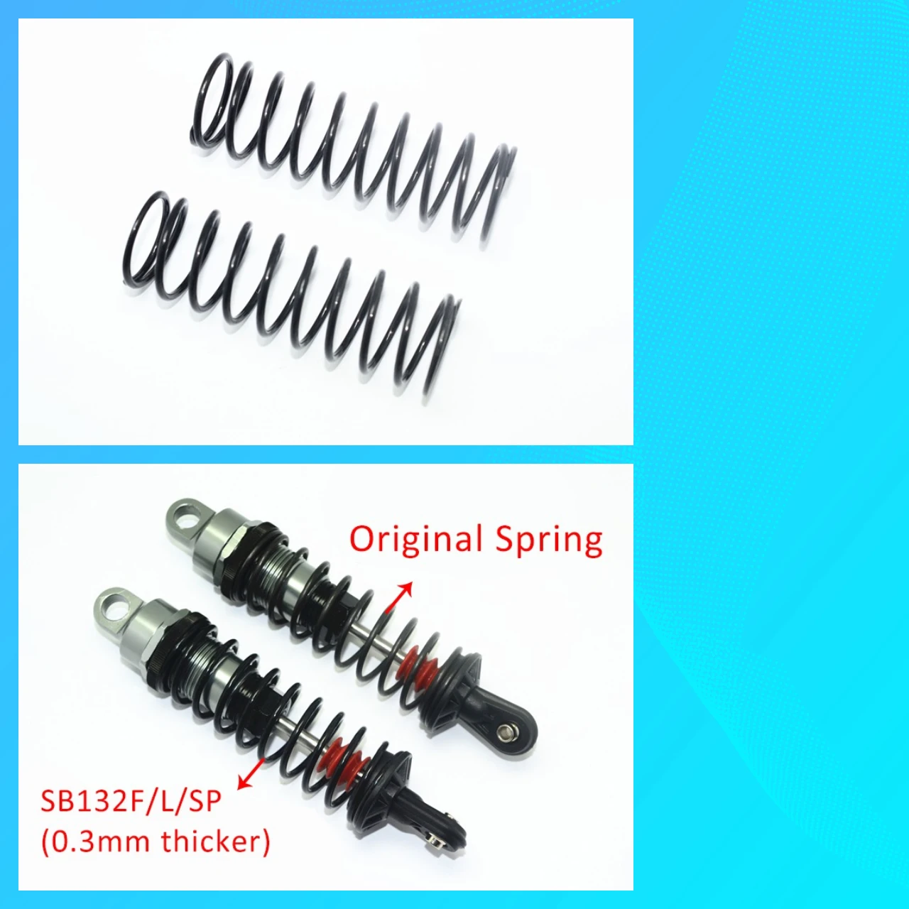 GPM Spare Springs 2.4Mm For Front Shocks (132MM) For LOSI 1/6  Super Baja Rey LOS254046