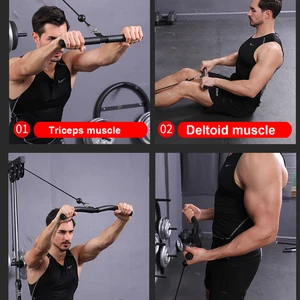Fitness Lat Pull Down Bar, press down bar, biceps rear force, exercise fist to the cable machine accessory 12 Main Sales Puller Bodybuilding - №2