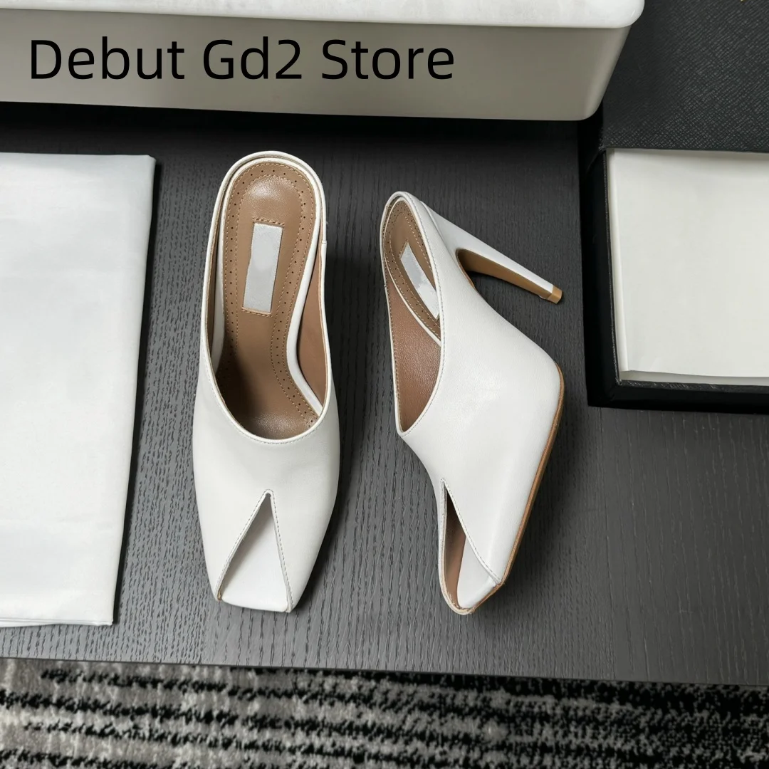 Top Quality 2024 New Square Toe Open Toe High Heels, Sexy Slim Heel High Heel Sandals, Classic Versatile High Heel Slippers